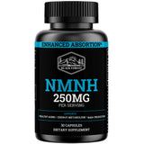 NMNH Black Forest, bouteille et capsules, soutien potentiel d'énergie et vitalité au quotidien.