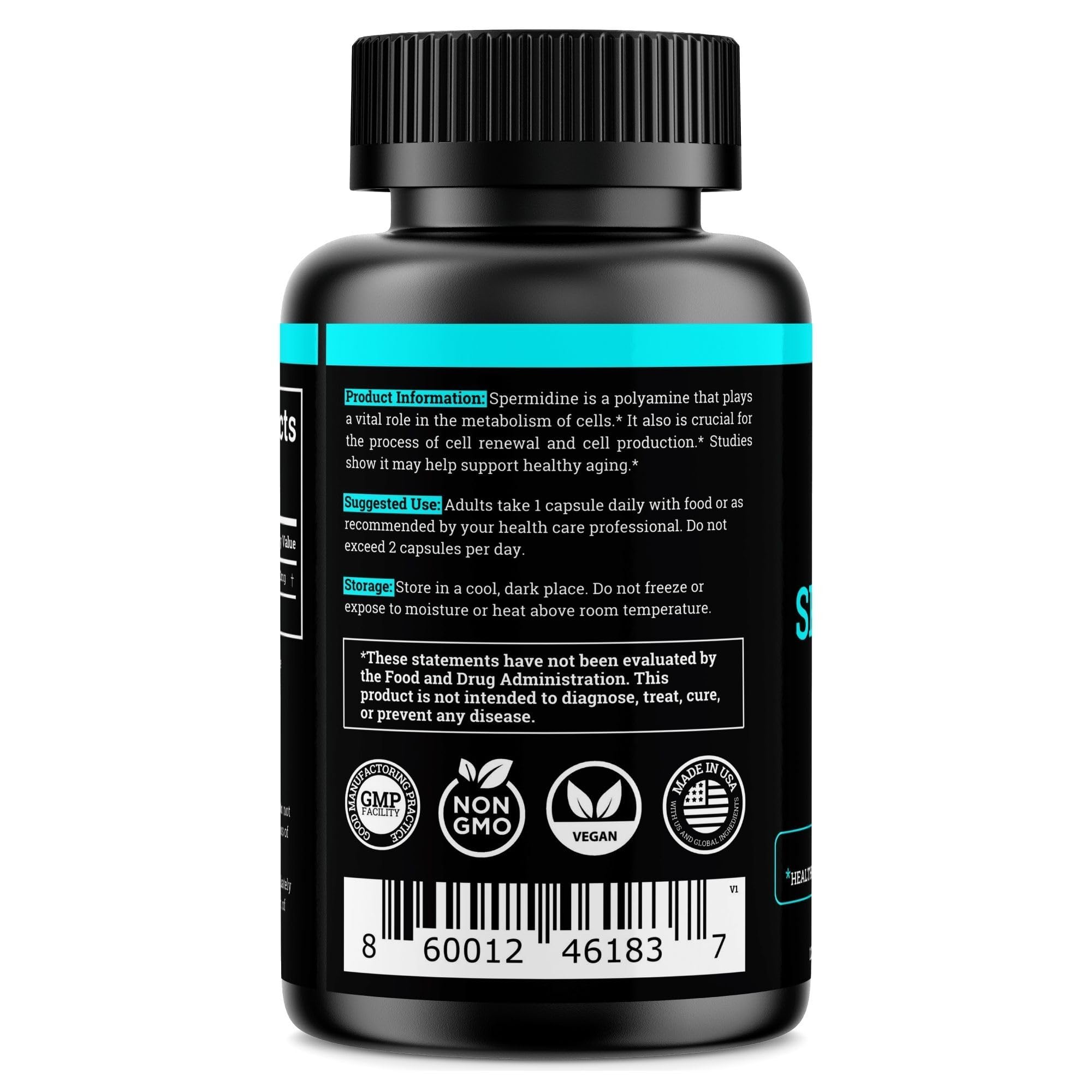 Black Forest Spermidine – capsules 12 mg, pratique pour la routine santé au quotidien.