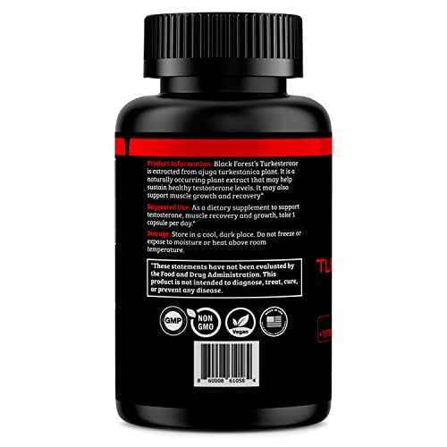Capsules Black Forest Turkesterone dans la main, usage simple et discret