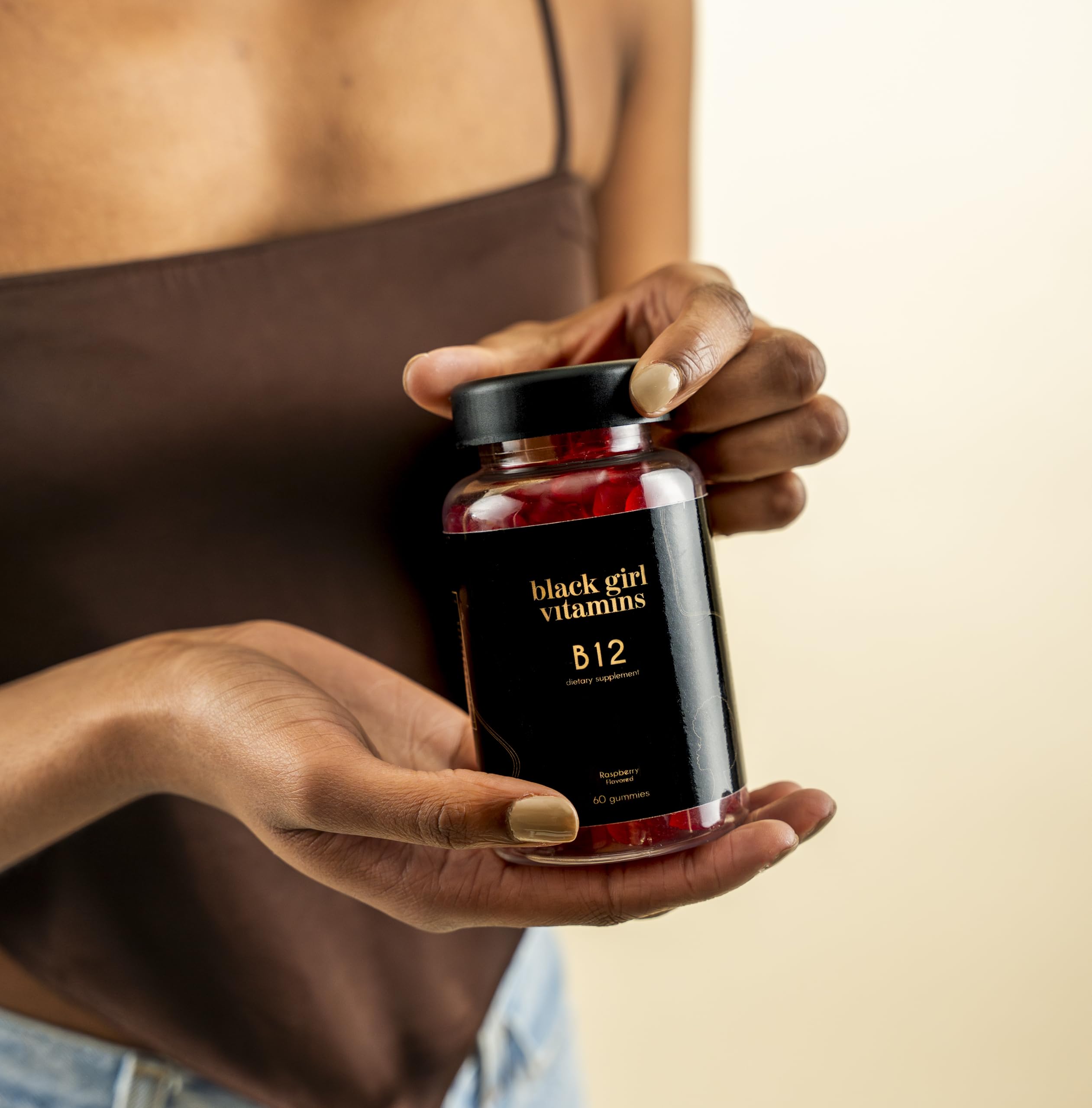 Gommes B12 Black Girl Vitamins, soutien du système nerveux et énergie.