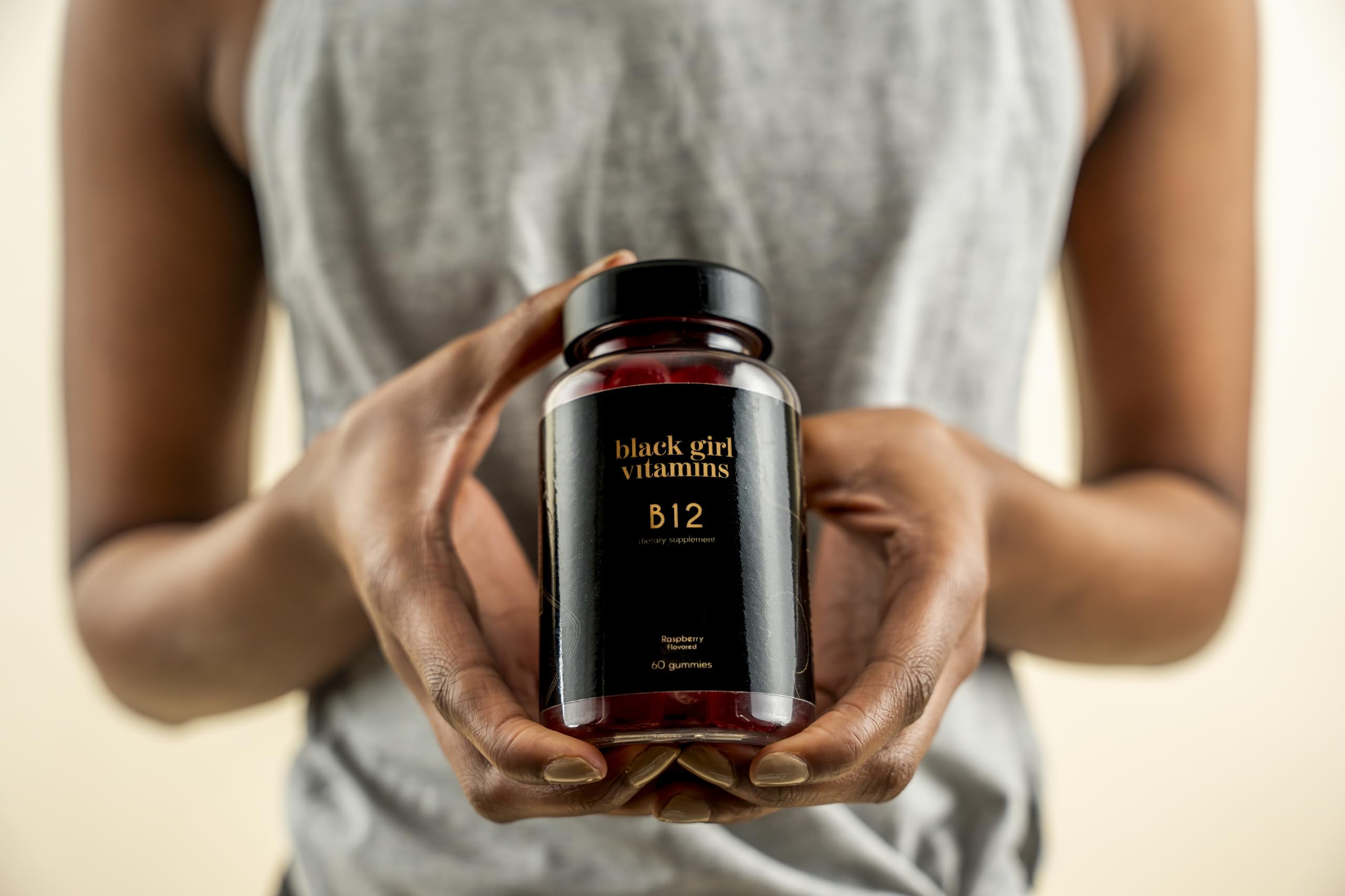 Ingrédients sans artificiels pour gommes B12 Black Girl Vitamins.