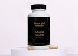 Boîte Choless-Control Black Girl Vitamins présentée de façon élégante et pratique.