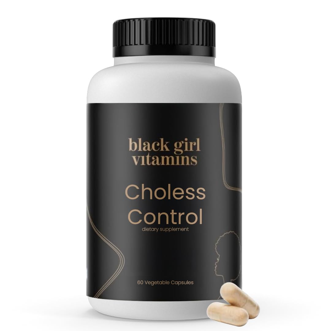 Bouteille Choless-Control Black Girl Vitamins prête à s'intégrer à votre routine.