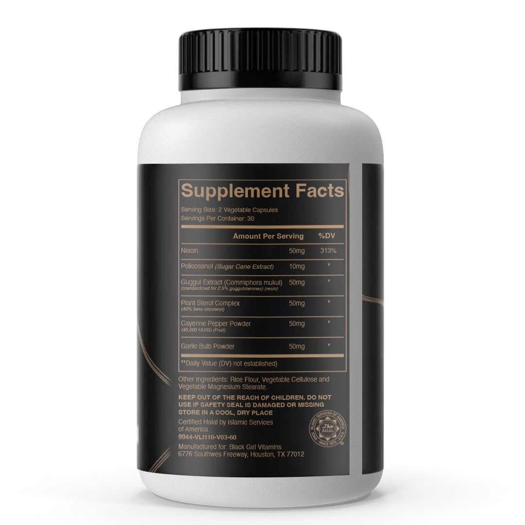 Gélules Choless-Control Black Girl Vitamins faciles à avaler pour une routine saine.