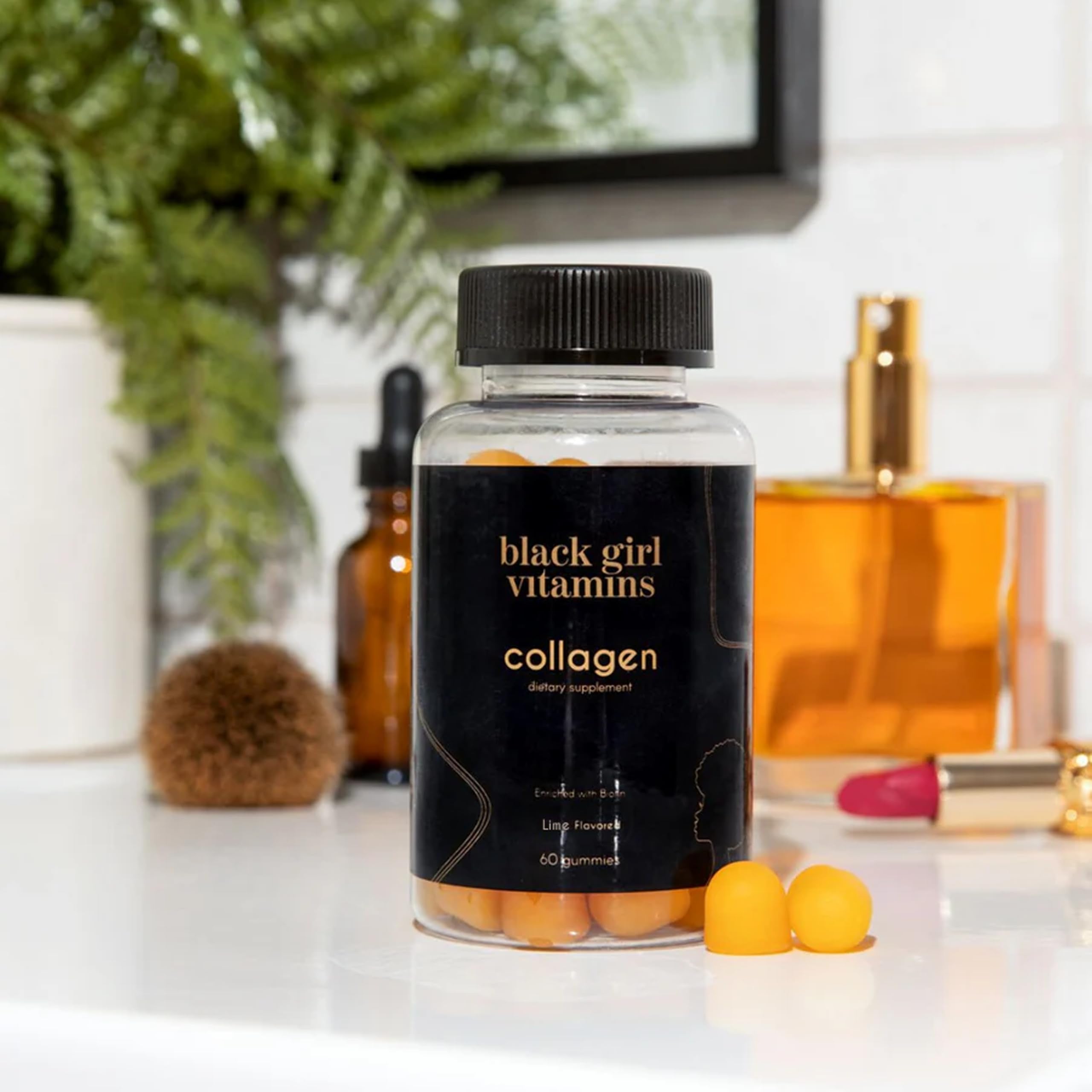 Ingrédients sans gluten Black Girl Vitamins, formule propre sans allergènes courants.