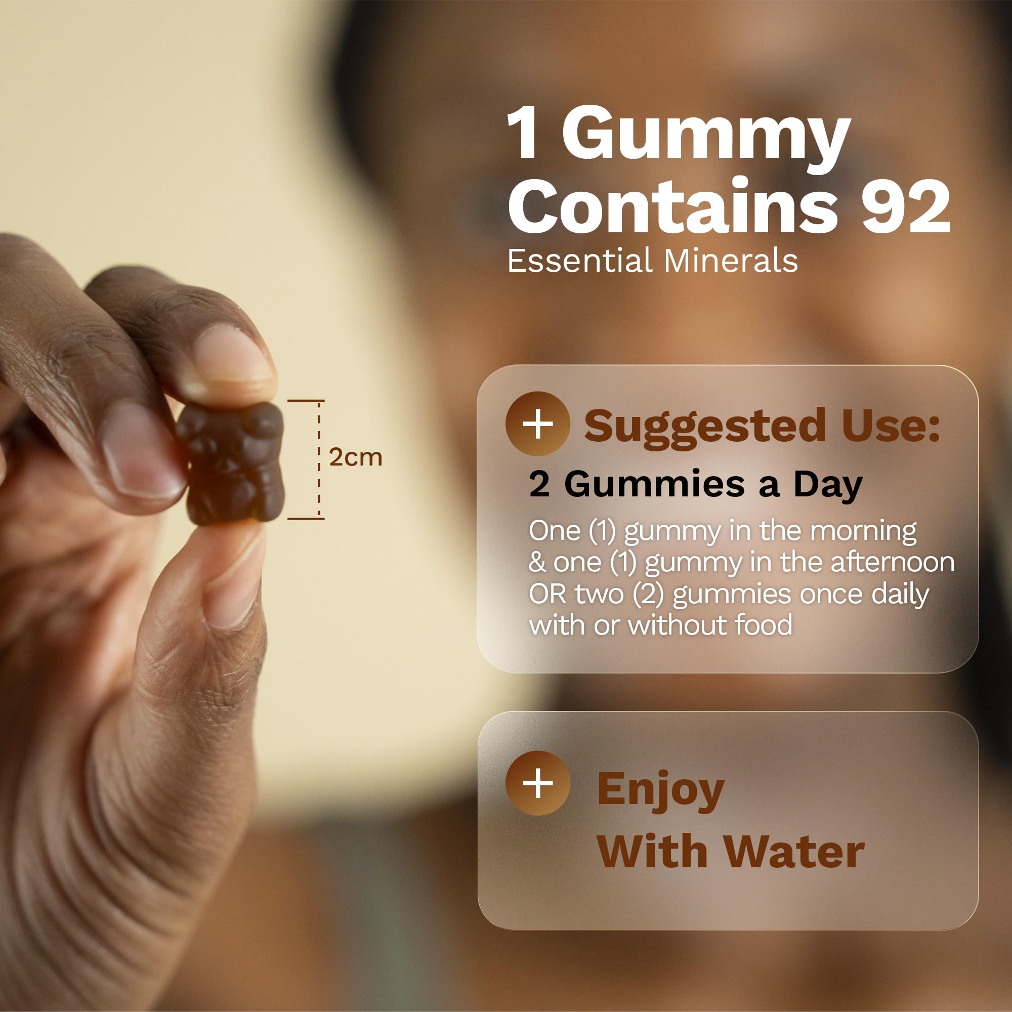 Gommes Black Girl Vitamins d'algues marines irlandaises bouteille – collation saine et pratique.
