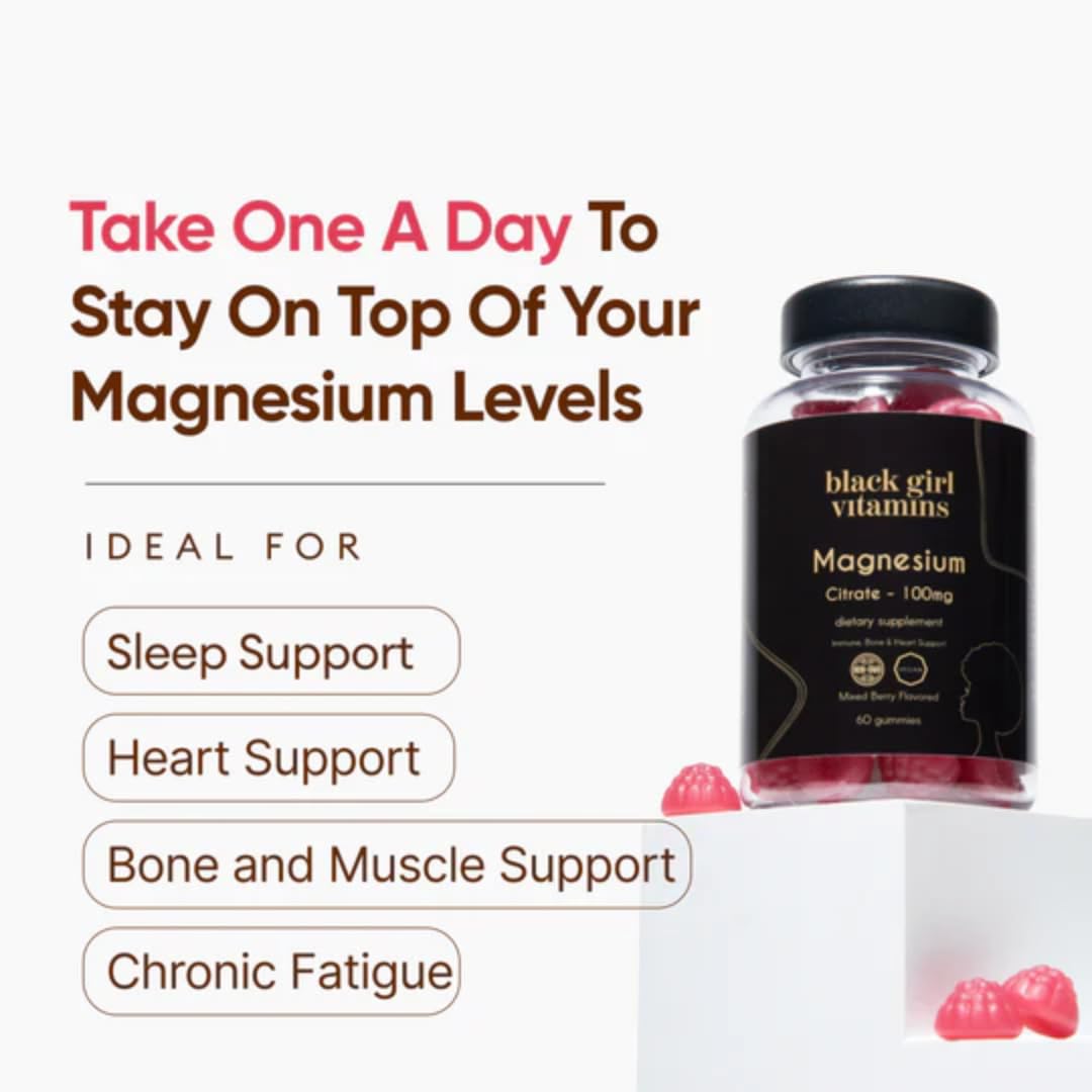 Gommes magnésium Black Girl Vitamins augmentent l'énergie et la récupération.