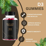 Gummies D3 Black Girl Vitamins favorisent la santé des os et le bien-être.