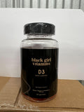 Rituel quotidien sain avec les gummies D3 Black Girl Vitamins.