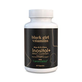 Black Girl Vitamins Inositol : Bouteille de capsules véganes prête pour votre routine quotidienne.
