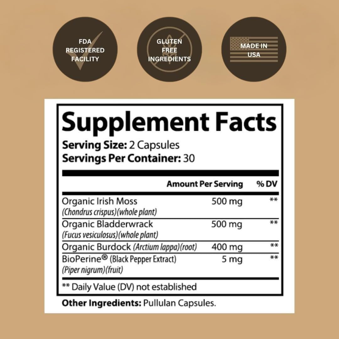 Les minéraux de l’algue de mer dans Black Girl Vitamins pour l’énergie.