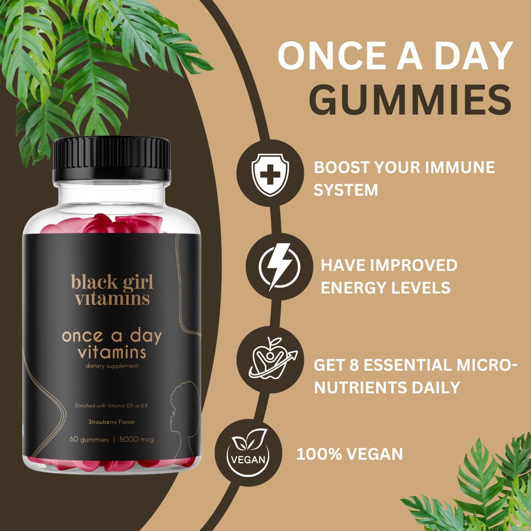 Black Girl Vitamins Gomme soin cerveau et muscles, bénéfice potentiel.