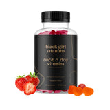Black Girl Vitamins Une-Fois-Par-Jour, gomme immunité, soutien quotidien.