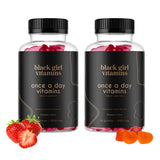 Boîte Black Girl Vitamins Une fois par jour, emballage élégant pour démarrer la journée.
