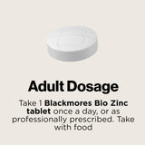 Tablettes Blackmores Bio Zinc, dosage quotidien simple et pratique.