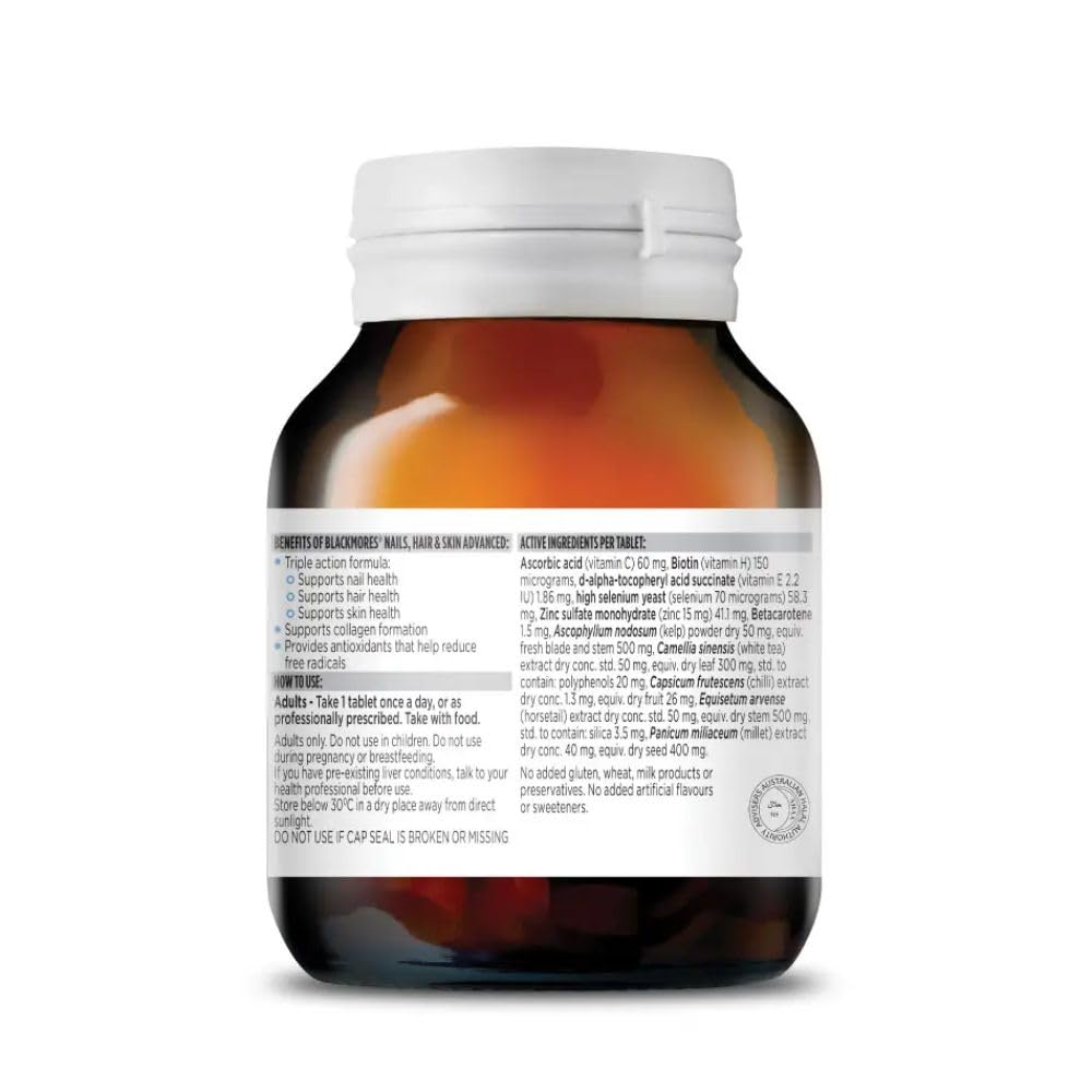 Blackmores Métabolisme – soutient les nutriments essentiels pour les ongles, cheveux et peau.