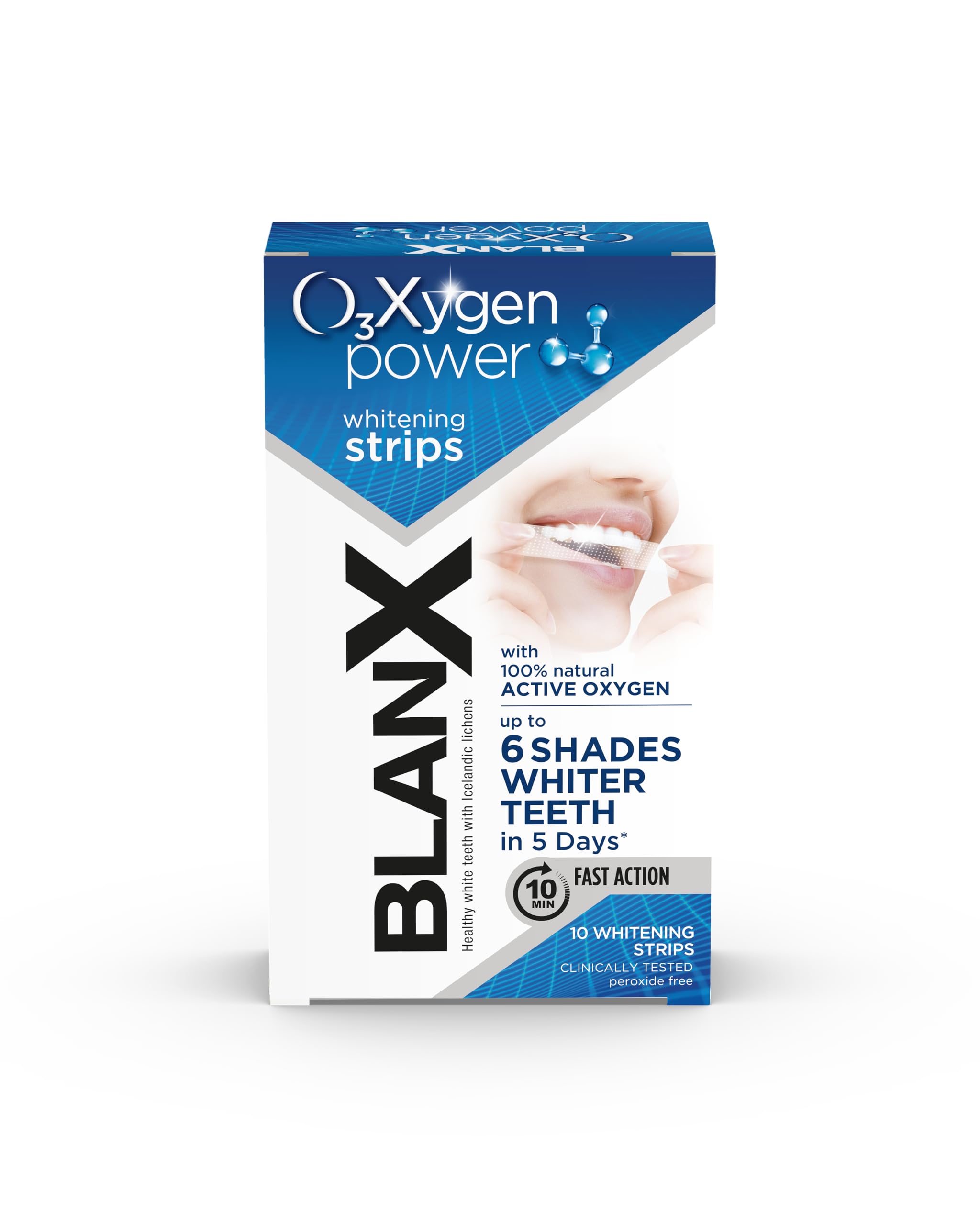 BLANX O3X bandes blanchiment: application facile à domicile pour un sourire plus clair