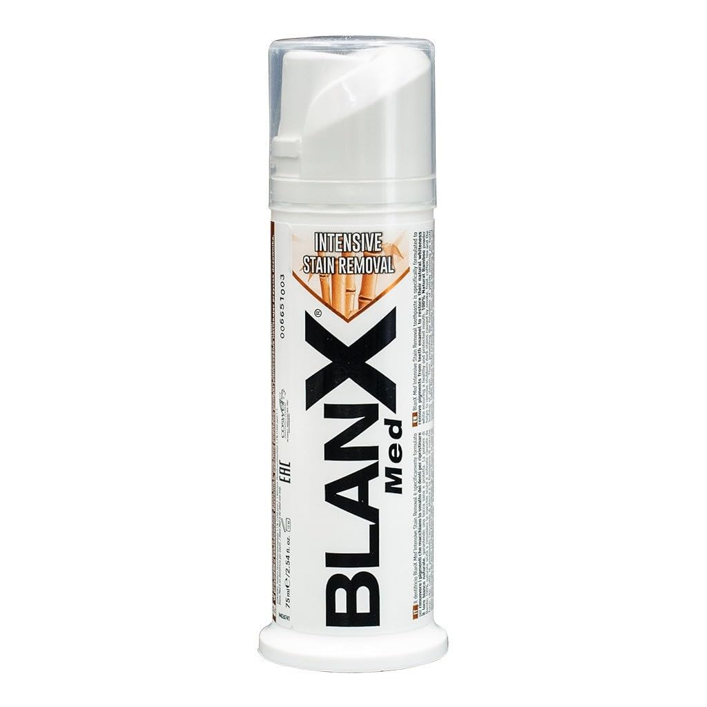 BLANX Pâte dentifrice non abrasive, élimine les taches et protège l’émail au quotidien.