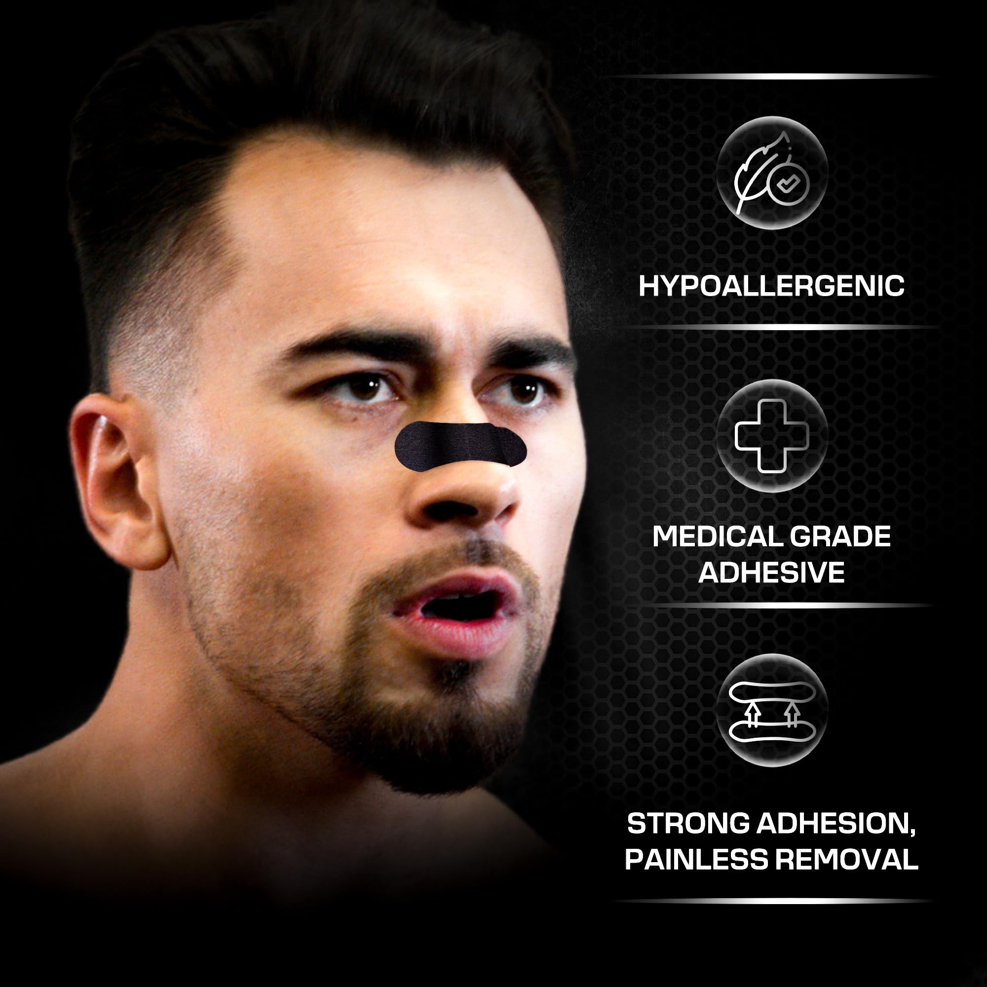 Utilisation nocturne et sportive des bandes nasales BLAZE pour respiration fluide.