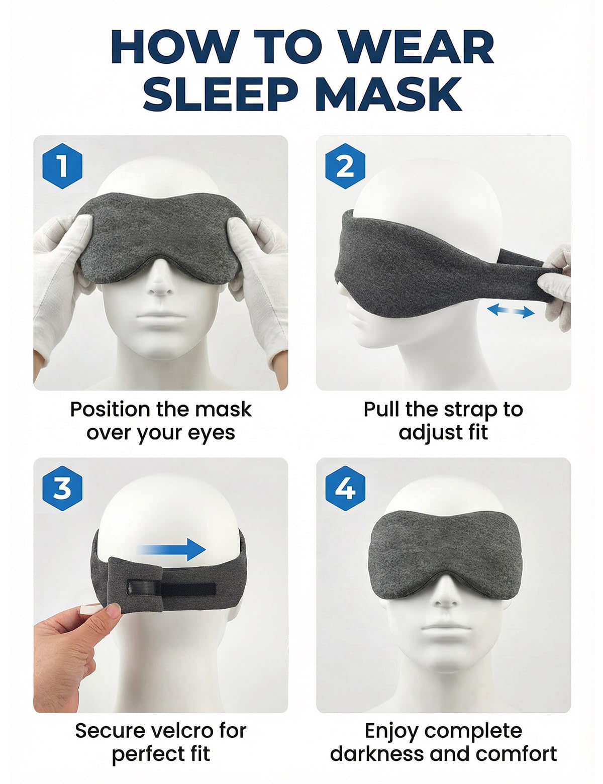 Blazeavian masque sommeil multisituations, conçu pour voyages et repos variés.