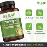 Capsules B’LEAF NATURE moringa soutien quotidien immunité et bien-être.