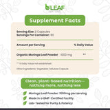 Gros plan sur les capsules moringa nutriments essentiels sans allergènes courants.