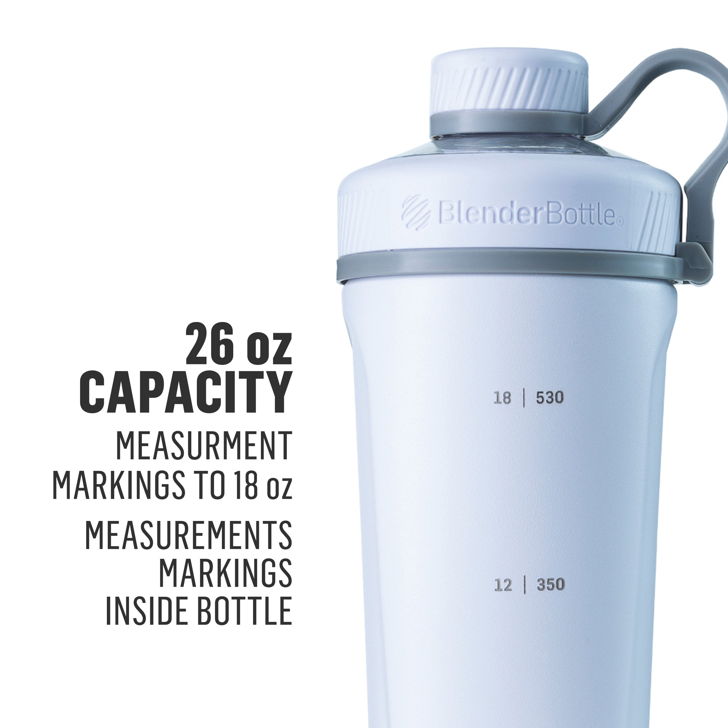 BlenderBottle Radian, mousseur inox BlenderBall, offre des mélanges lisses en quelques secondes.