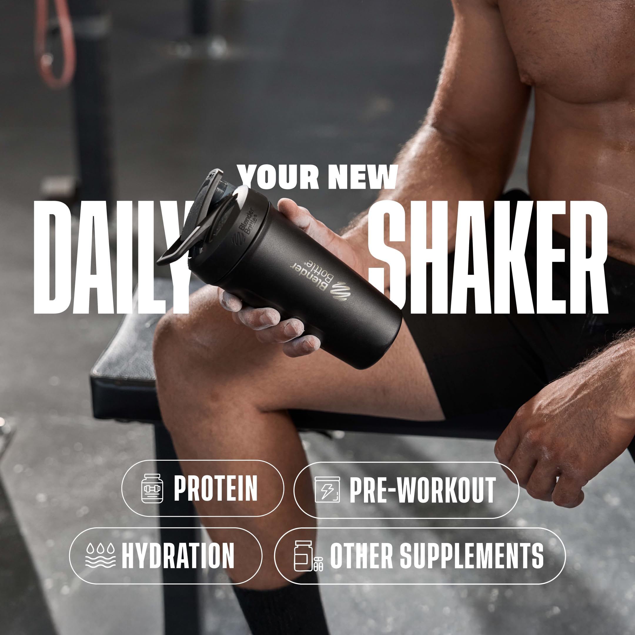 BlenderBottle Strada: graduations internes pour doser avec précision.