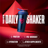 BlenderBottle Superman Sport gobelet mélangeur, couvercle-poussoir verrouillable, pratique pour transporter