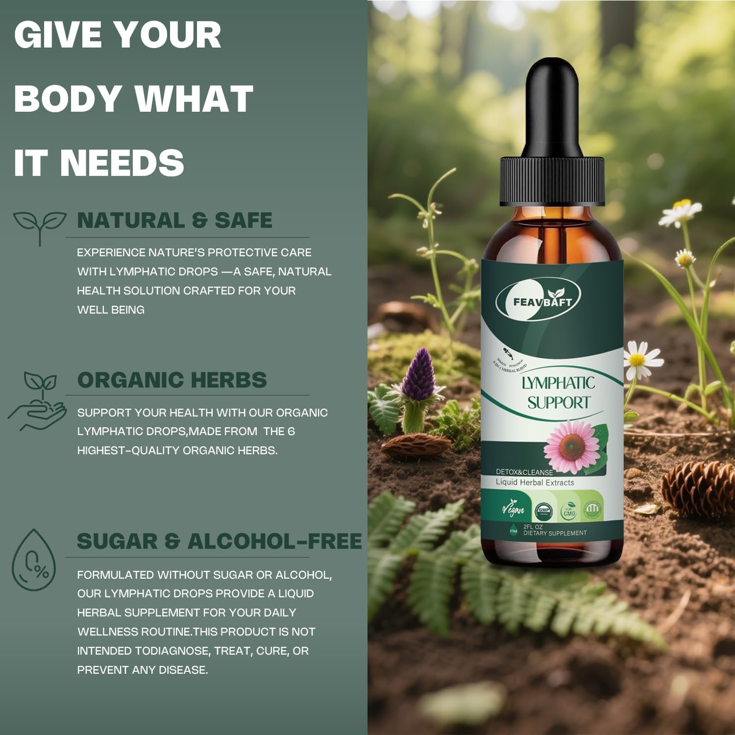 Format liposomique BLENSTCS avec ingrédients naturels pour soutien immunitaire.