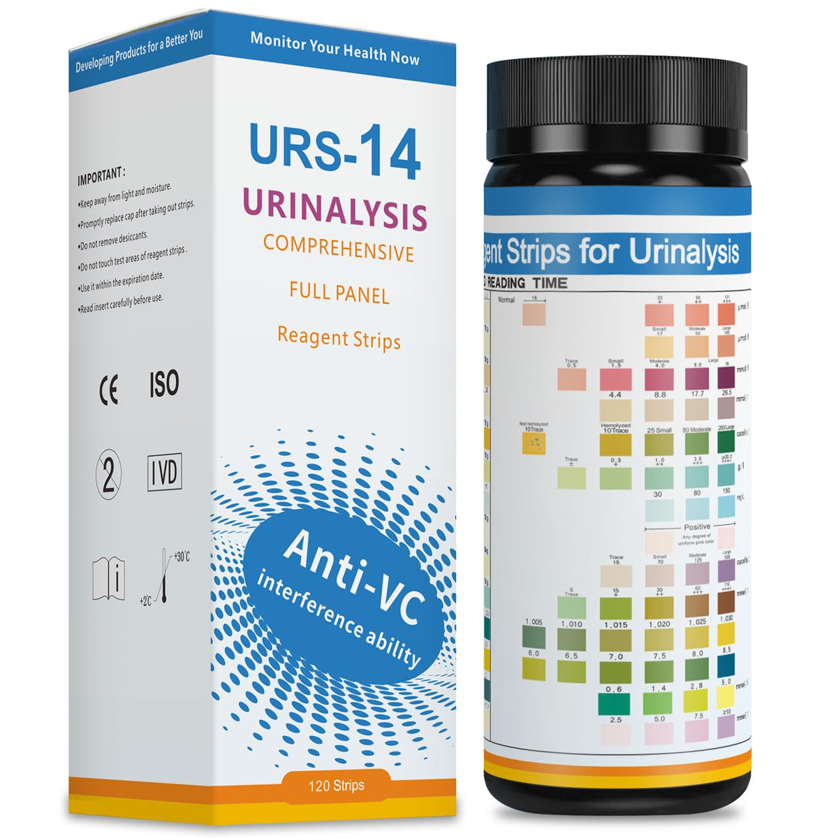 BLENSTCS bandelettes urinaires emballage pratique pour le rangement
