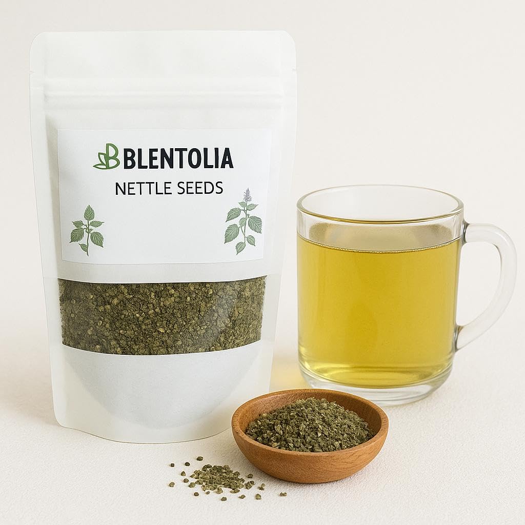 BLENTOLIA Graines d’Ortie – versement-smoothie pour ajouter une touche nutritive.