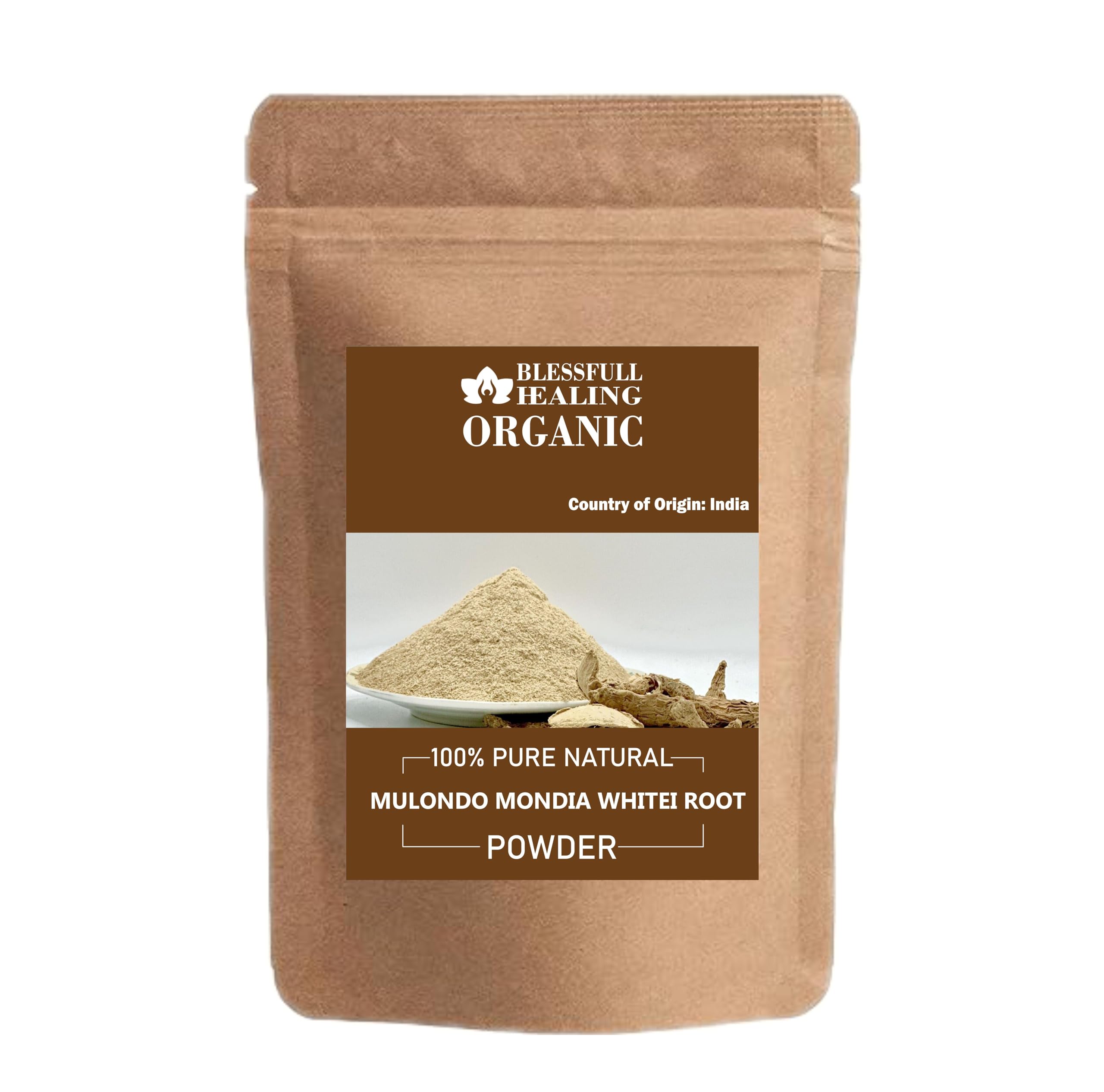 Poudre de racine Mondia Whitei Blessfull Healing dans un conteneur – usage quotidien