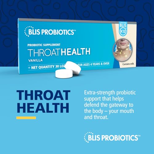 BLIS ThroatHealth: pastilles vanille dans l'emballage, goût agréable à tout moment.