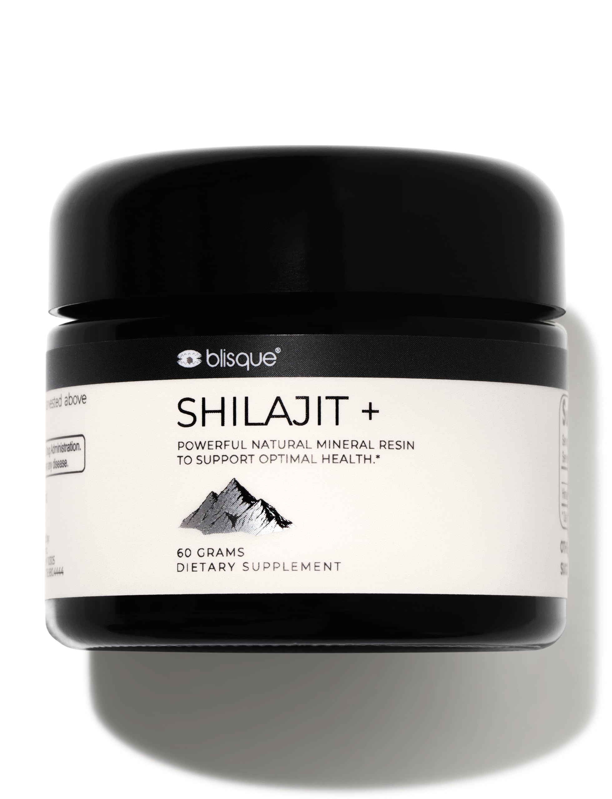 Blisque Shilajit résine—bouteille élégante pour routine bien-être quotidienne