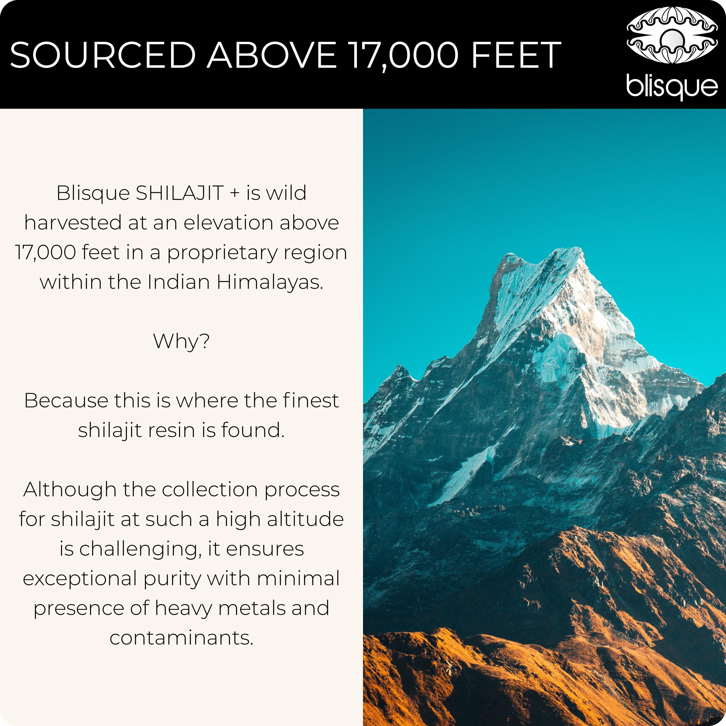 Blisque Shilajit résine—eau diluant pour assimilation facile
