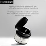 Blisque Shilajit résine—étiquette bio et traçabilité