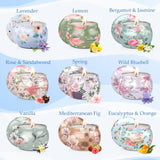 Bougie BlissfulOasis en verre 2,5 oz, idéale pour pièces moyennes.