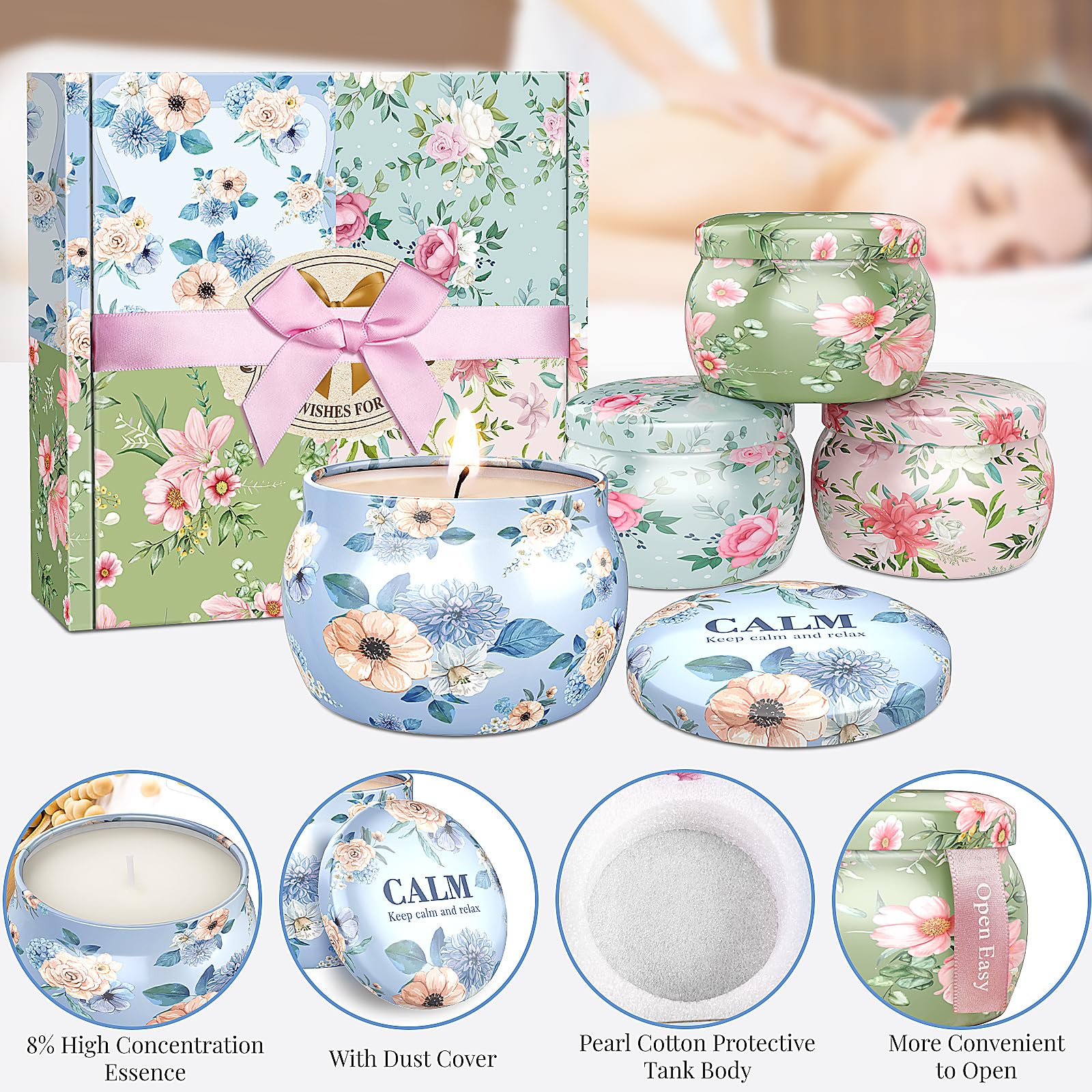 Coffret BlissfulOasis au design élégant, prêt à offrir.