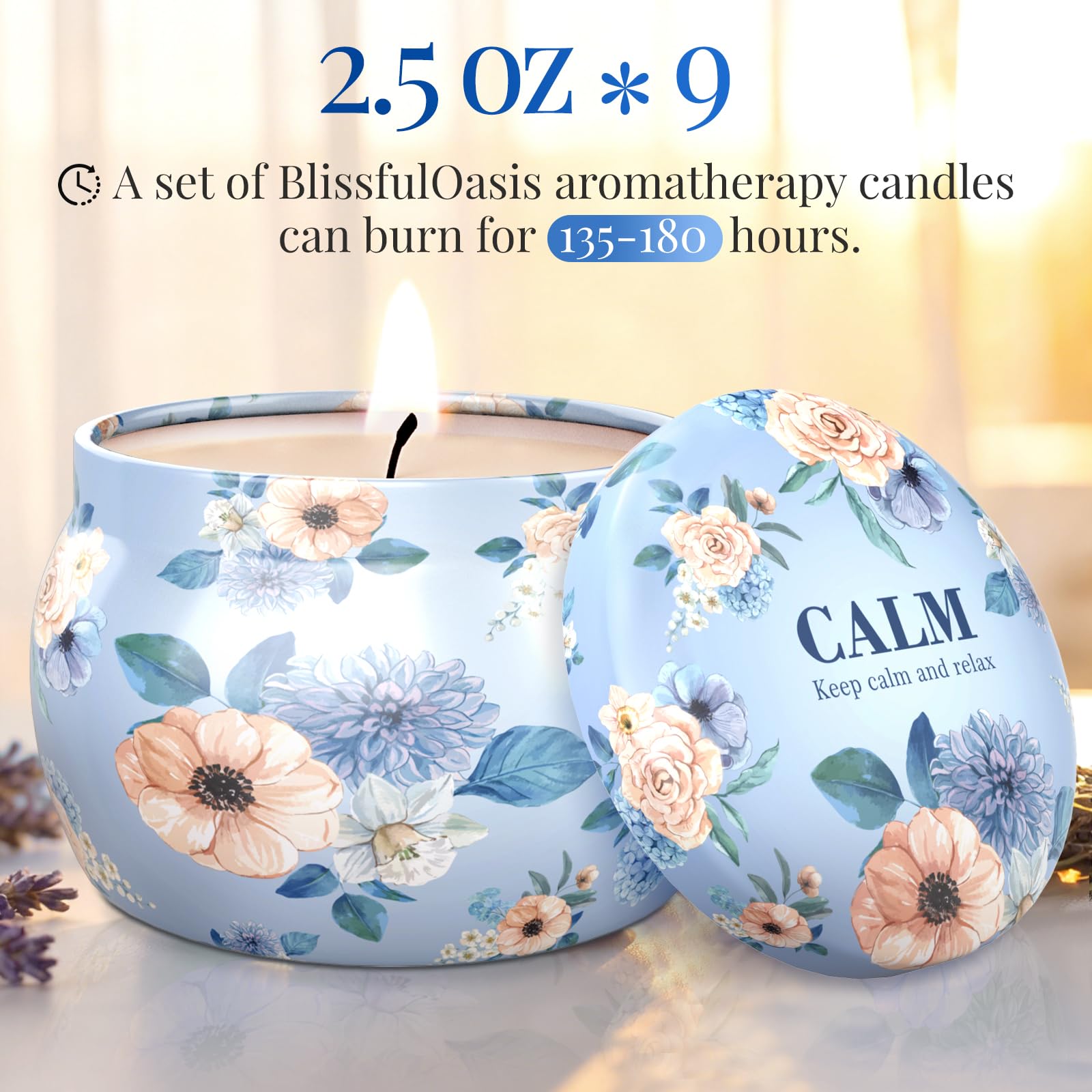 Couvercle BlissfulOasis protège la cire et évite la poussière.