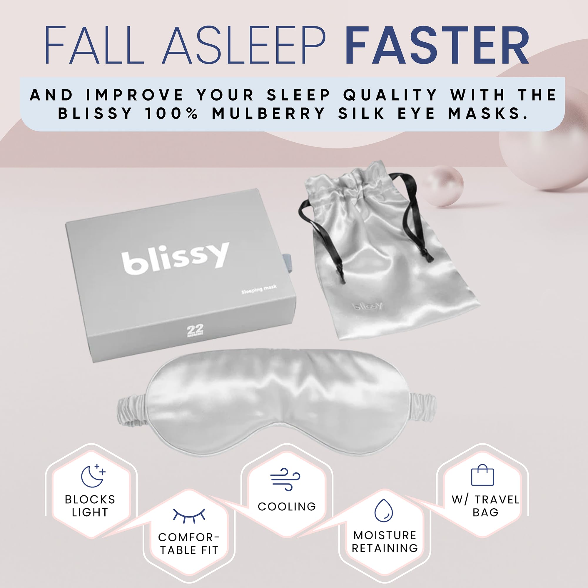 Masque BLISSY hypoallergénique, idéal pour peaux sensibles.
