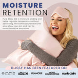 Détail de couture du masque BLISSY en soie mûrier
