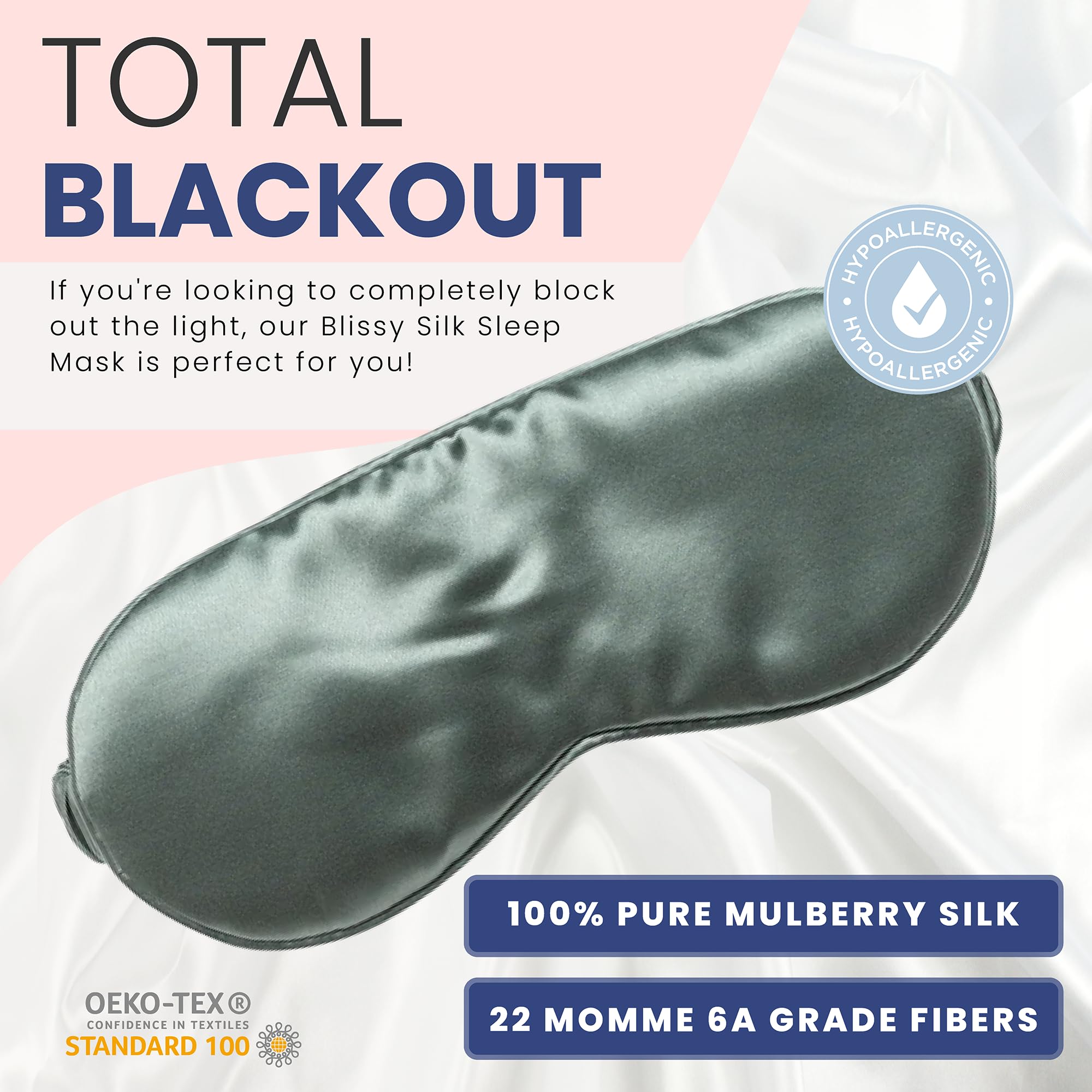 Blissy masque-soie obscurcissement-total, sommeil sans lumière