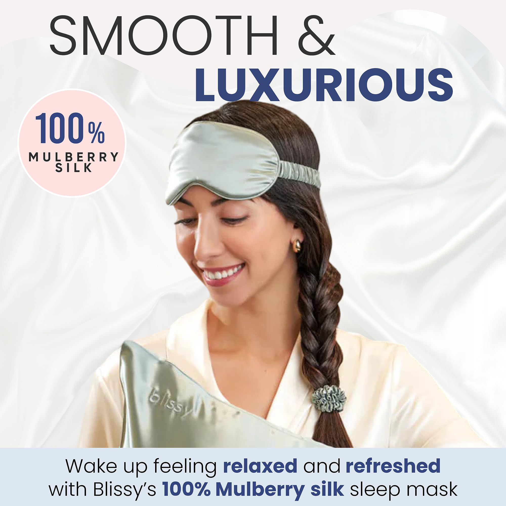 Blissy masque-soie texture-douce, contact peau ultra tendre
