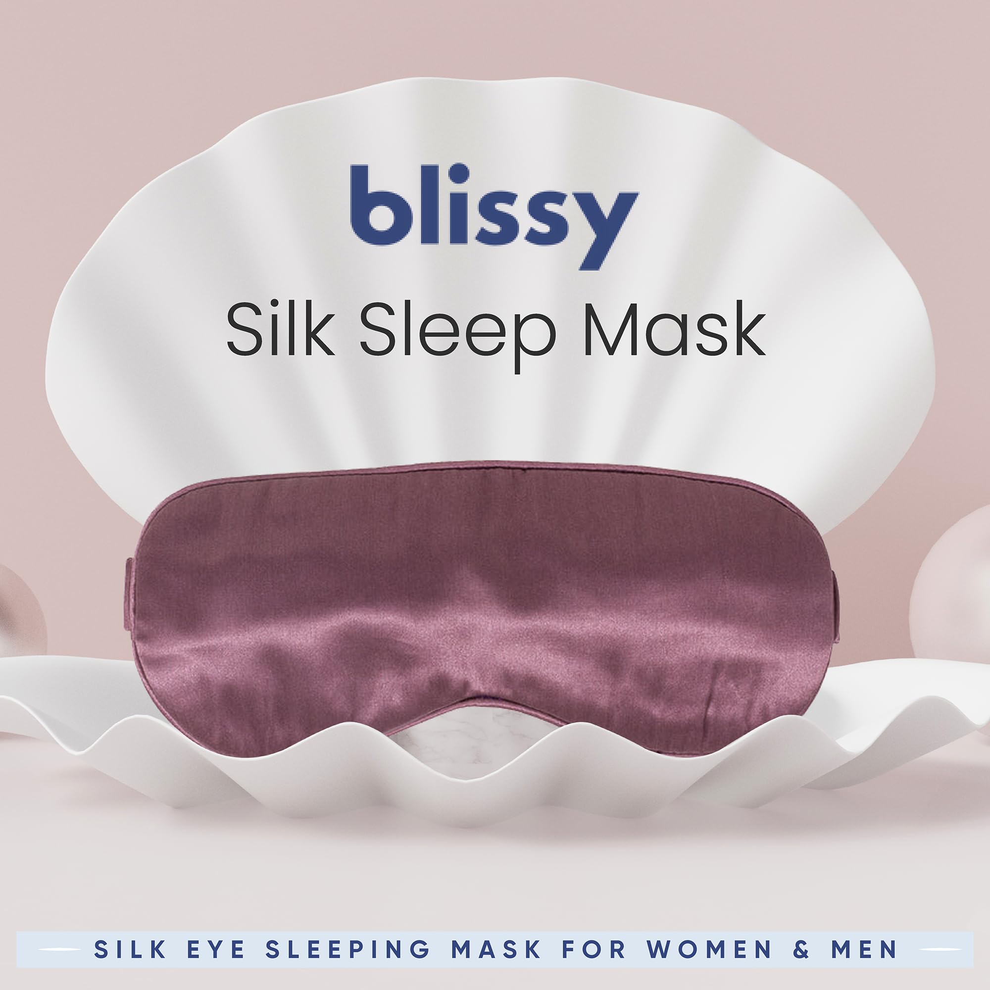 Blissy masque couleur prune, élégant et pratique en voyage.
