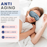Blissy masque-sommeil soie ardoise - lavage facile, couleur durable et soin peau.
