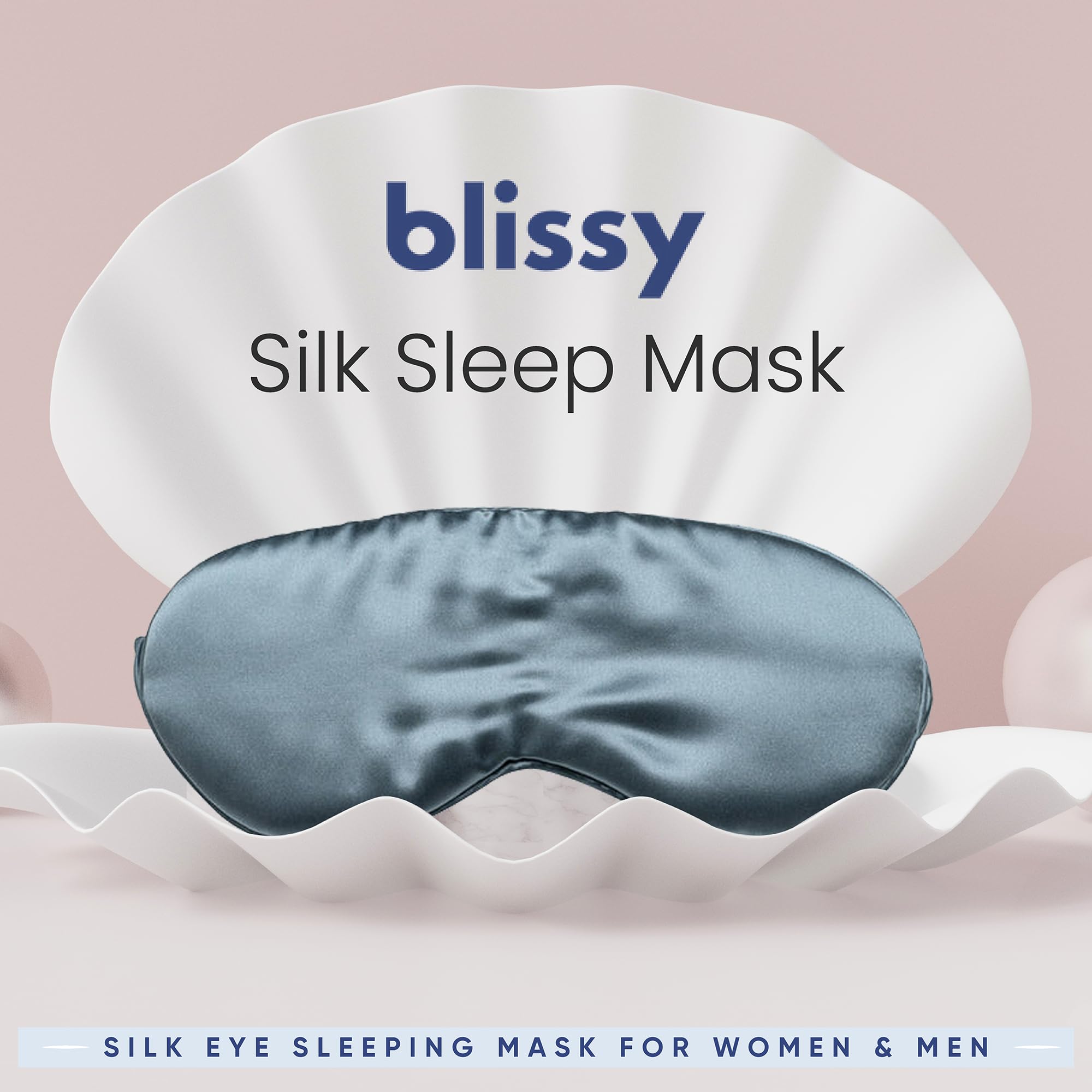 Blissy masque-sommeil soie ardoise - usage nocturne pour dormeurs latéraux.