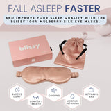 Dos du masque BLISSY en soie rose — design léger pour sommeil sur le côté.