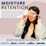 Face du masque BLISSY en soie rose — couture soignée et port agréable.