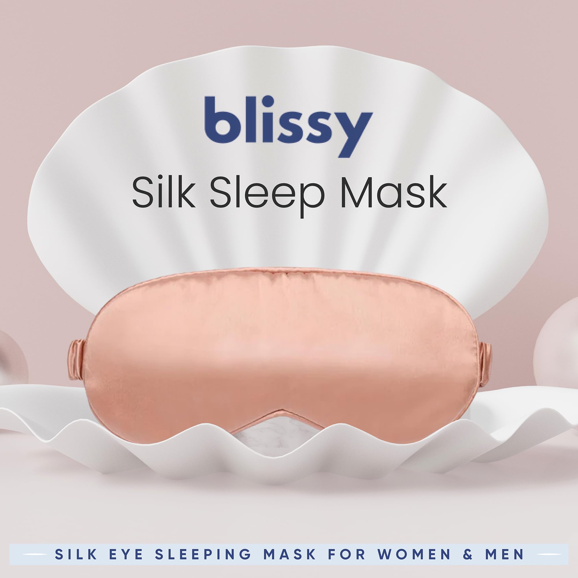 Masque BLISSY en soie rose – parfait en voyage et peaux sensibles.